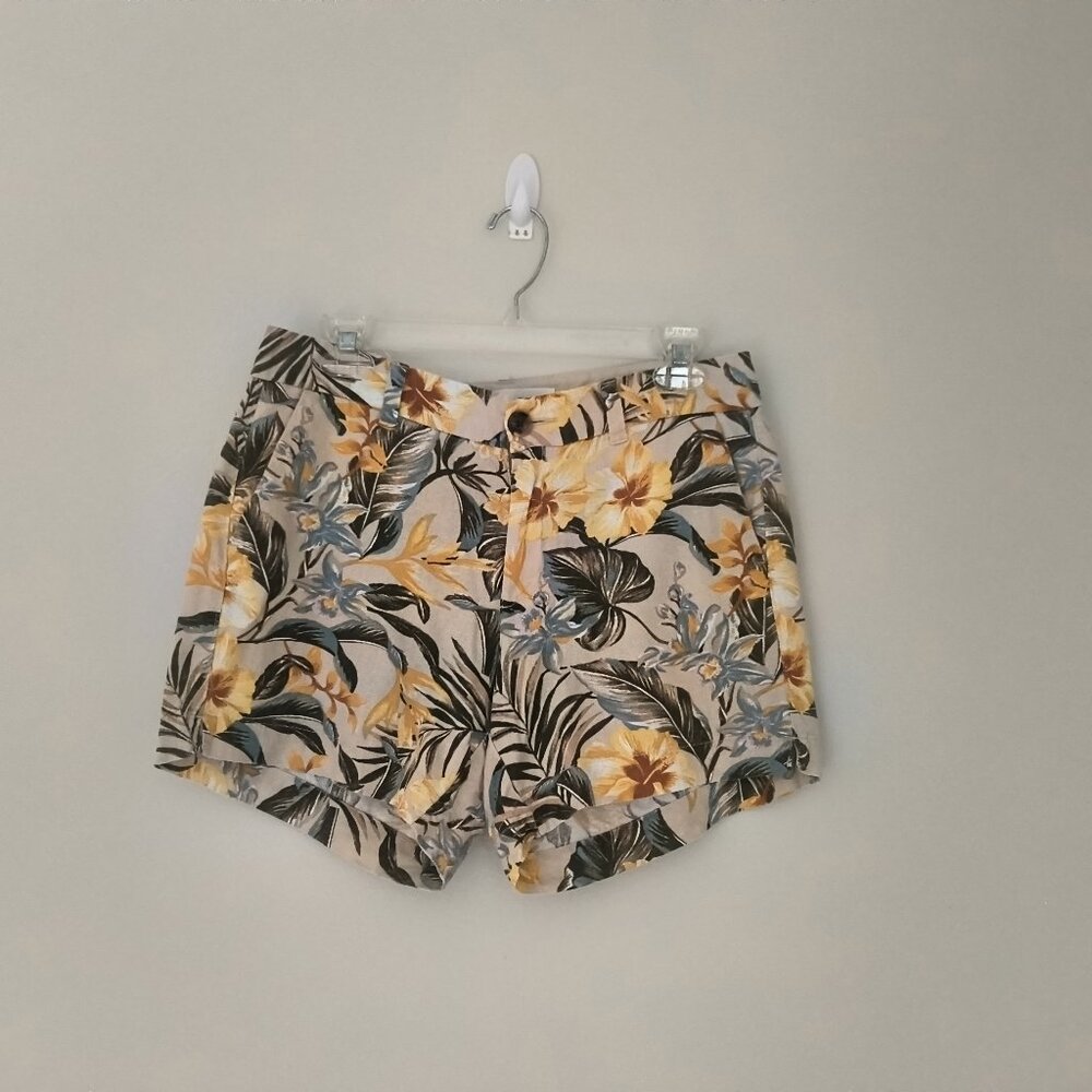 Old Navy  Tropical Floral Linen Blend Shorts Size 4